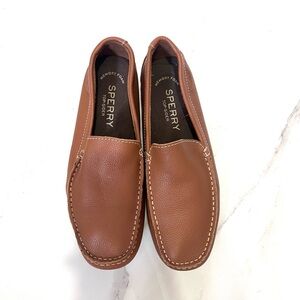 Sperry Men's Brown Leather Slip-On Loafers 8M